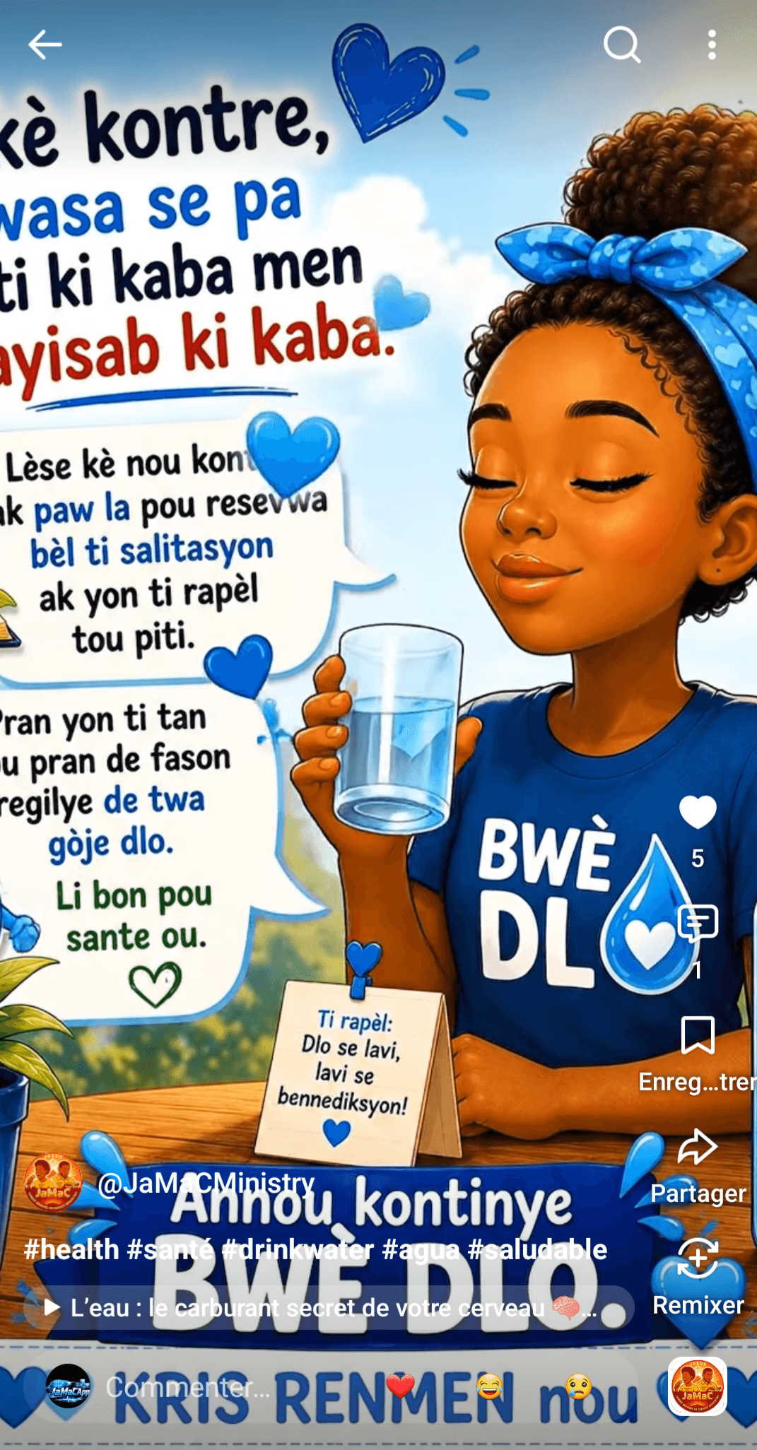 Yon ti rapèl sante
